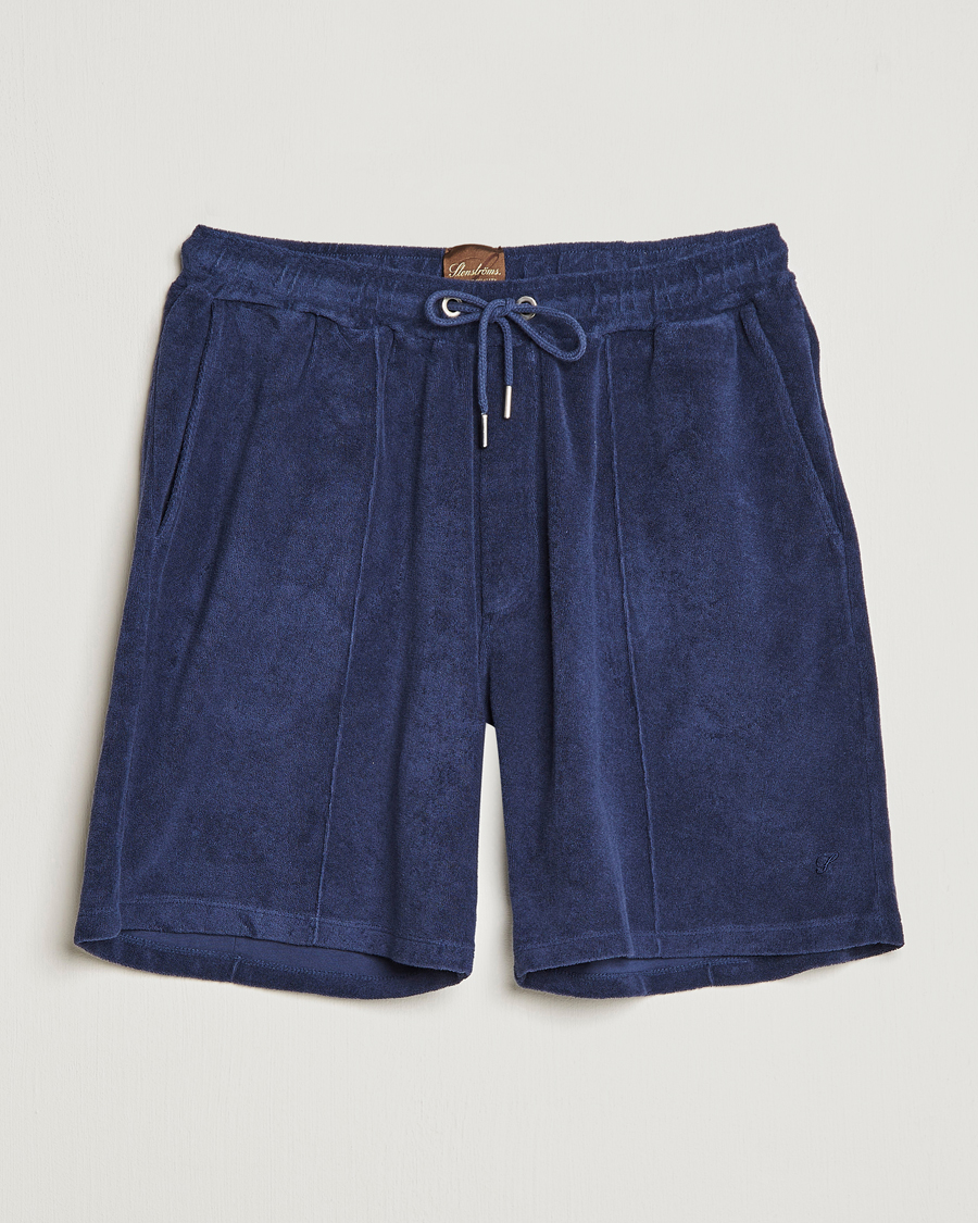 Homme | Shorts | Stenströms | Terry Cotton Shorts Navy