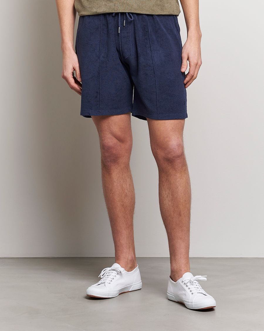Homme | Shorts | Stenströms | Terry Cotton Shorts Navy