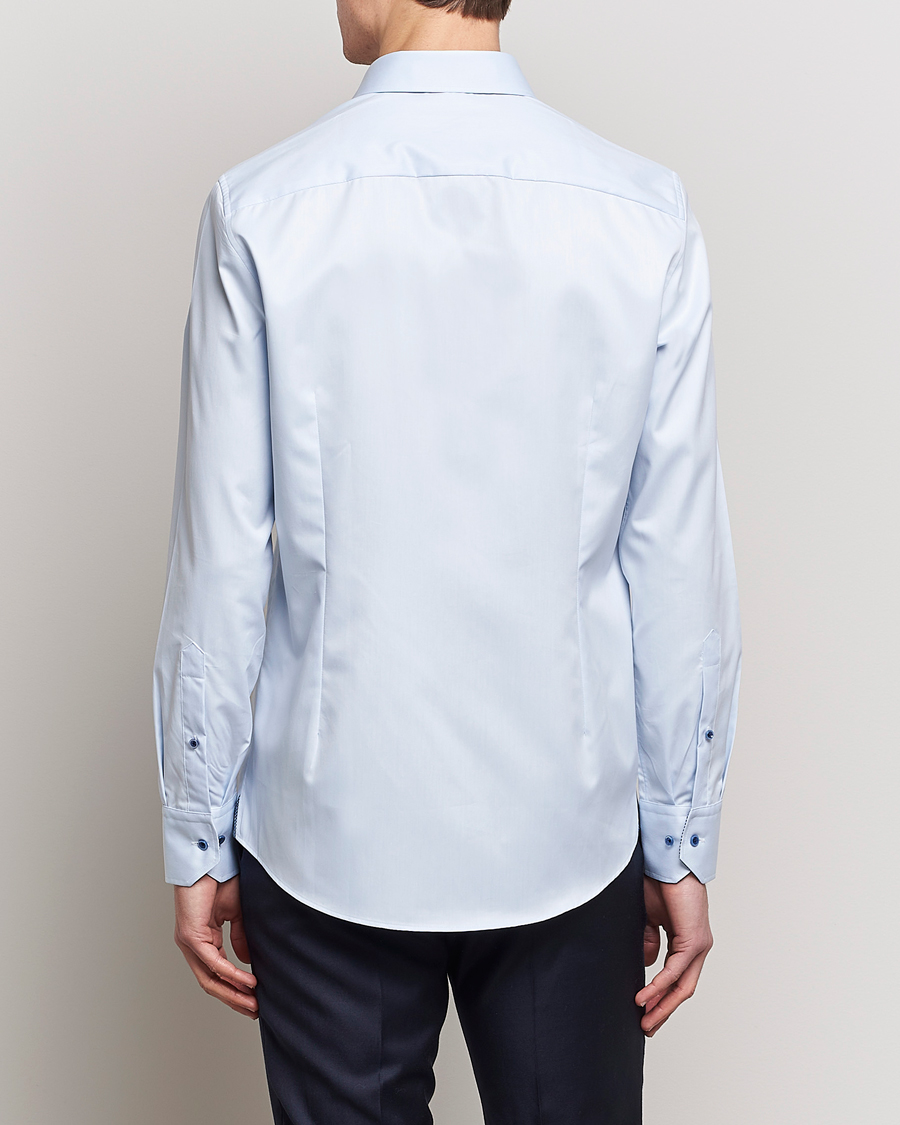 Homme | Chemises | Stenströms | Slimline Cut Away Contrast Shirt Blue