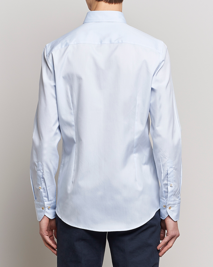 Homme | Chemises | Stenströms | Slimline Button Down Pinpoint Oxford Shirt Blue