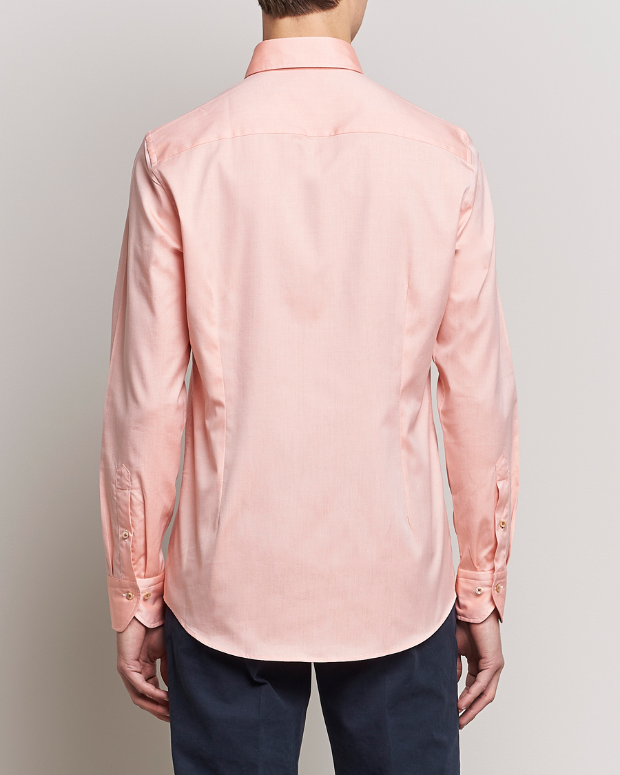 Homme | Chemises | Stenströms | Slimline Button Down Pinpoint Oxford Shirt Orange