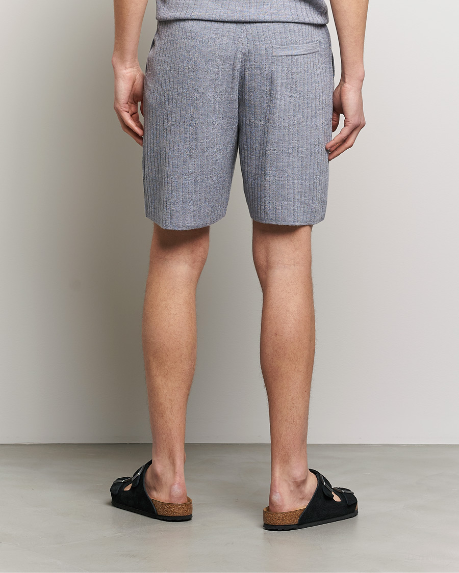 Homme | Shorts | Stenströms | Merino/Lyocell Ribbed Shorts Grey