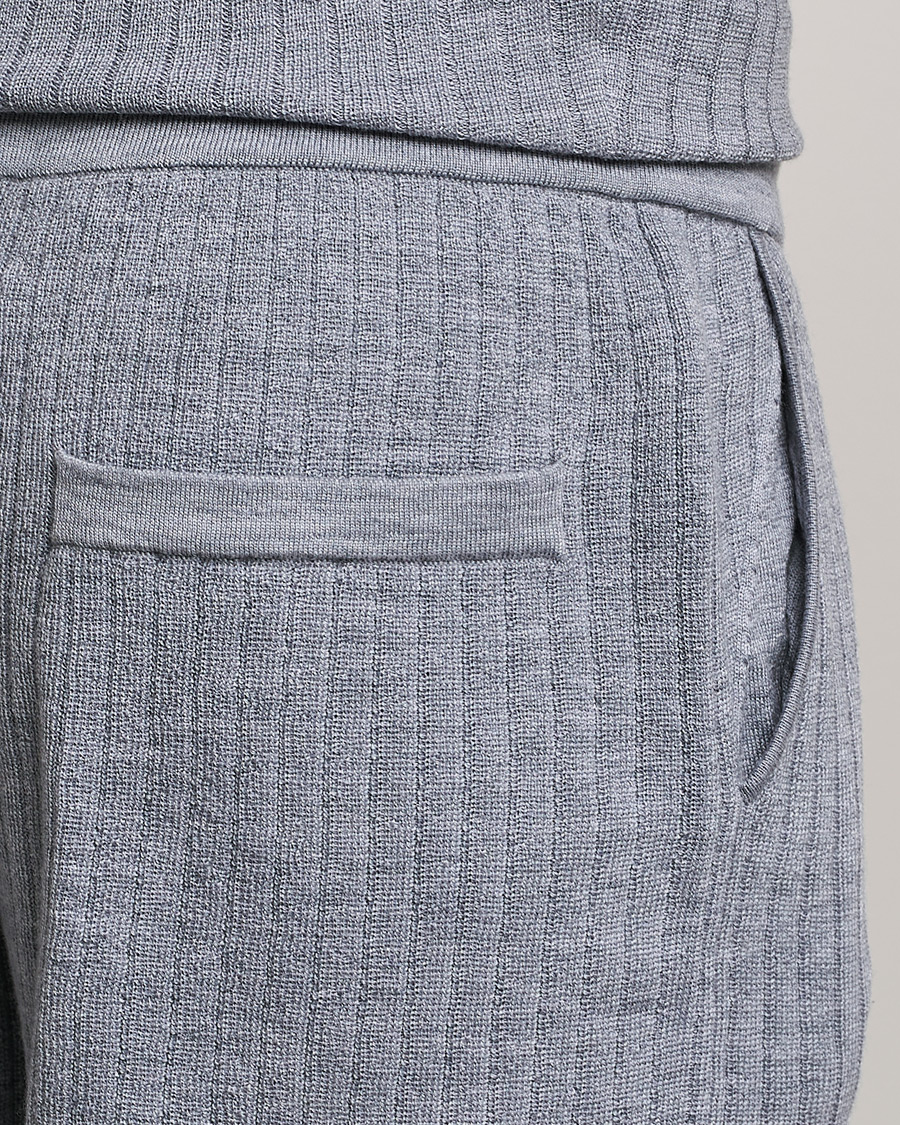 Homme | Shorts | Stenströms | Merino/Lyocell Ribbed Shorts Grey