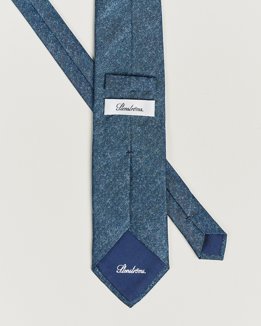 Homme | Stenströms Silk/Linen Tie Navy | Stenströms | Silk/Linen Tie Navy