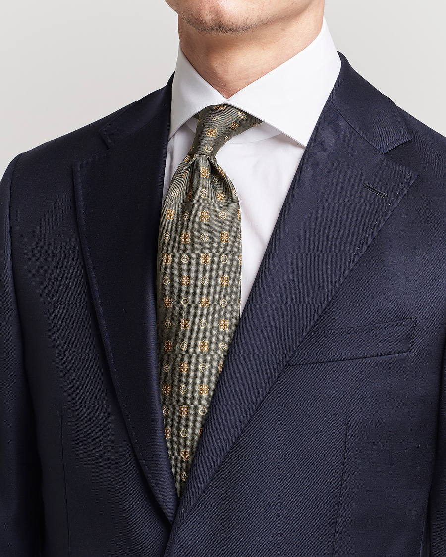 Homme | Stenströms Printed Silk Tie Grey | Stenströms | Printed Silk Tie Grey