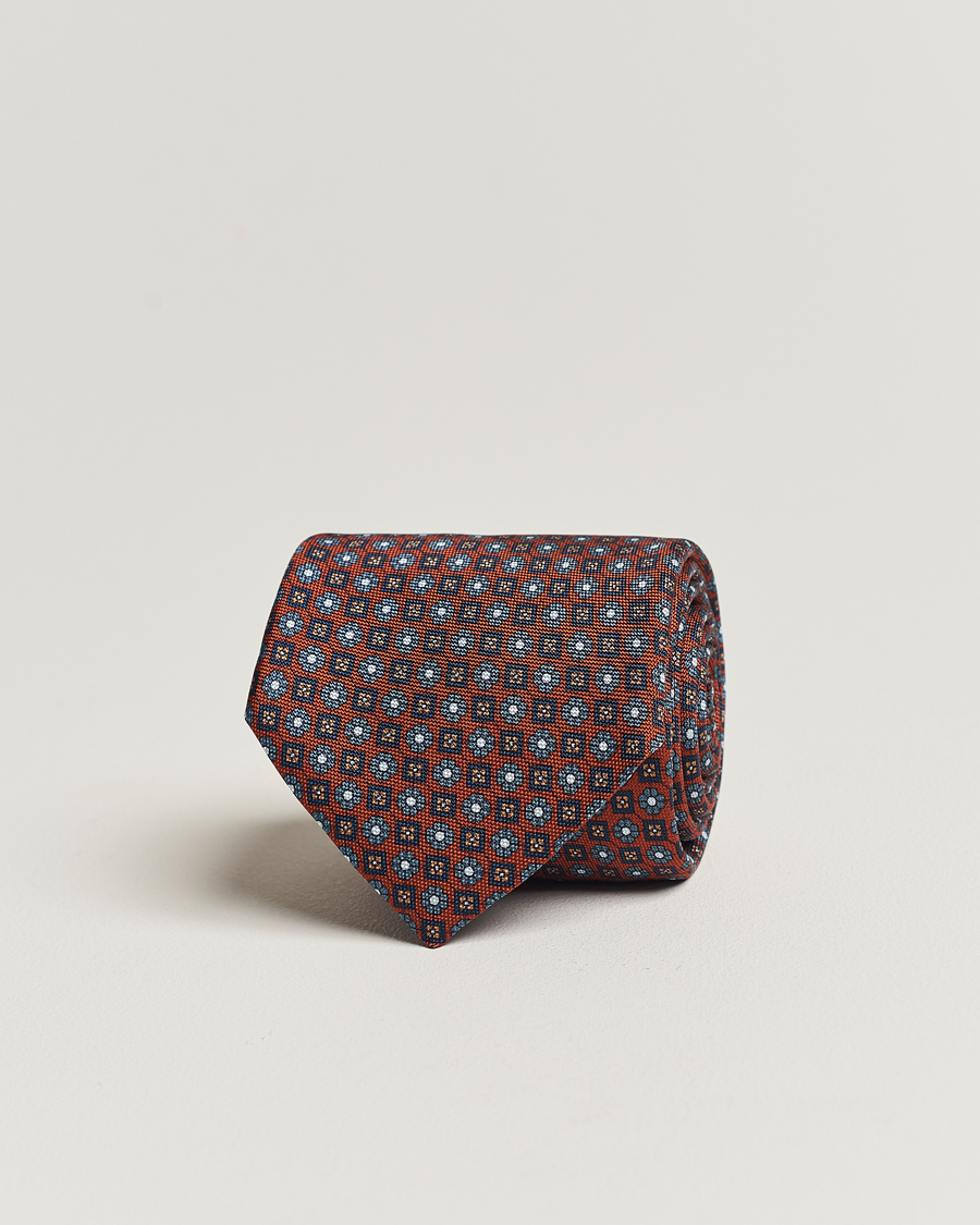 Homme | Stenströms Printed Silk Tie Red | Stenströms | Printed Silk Tie Red