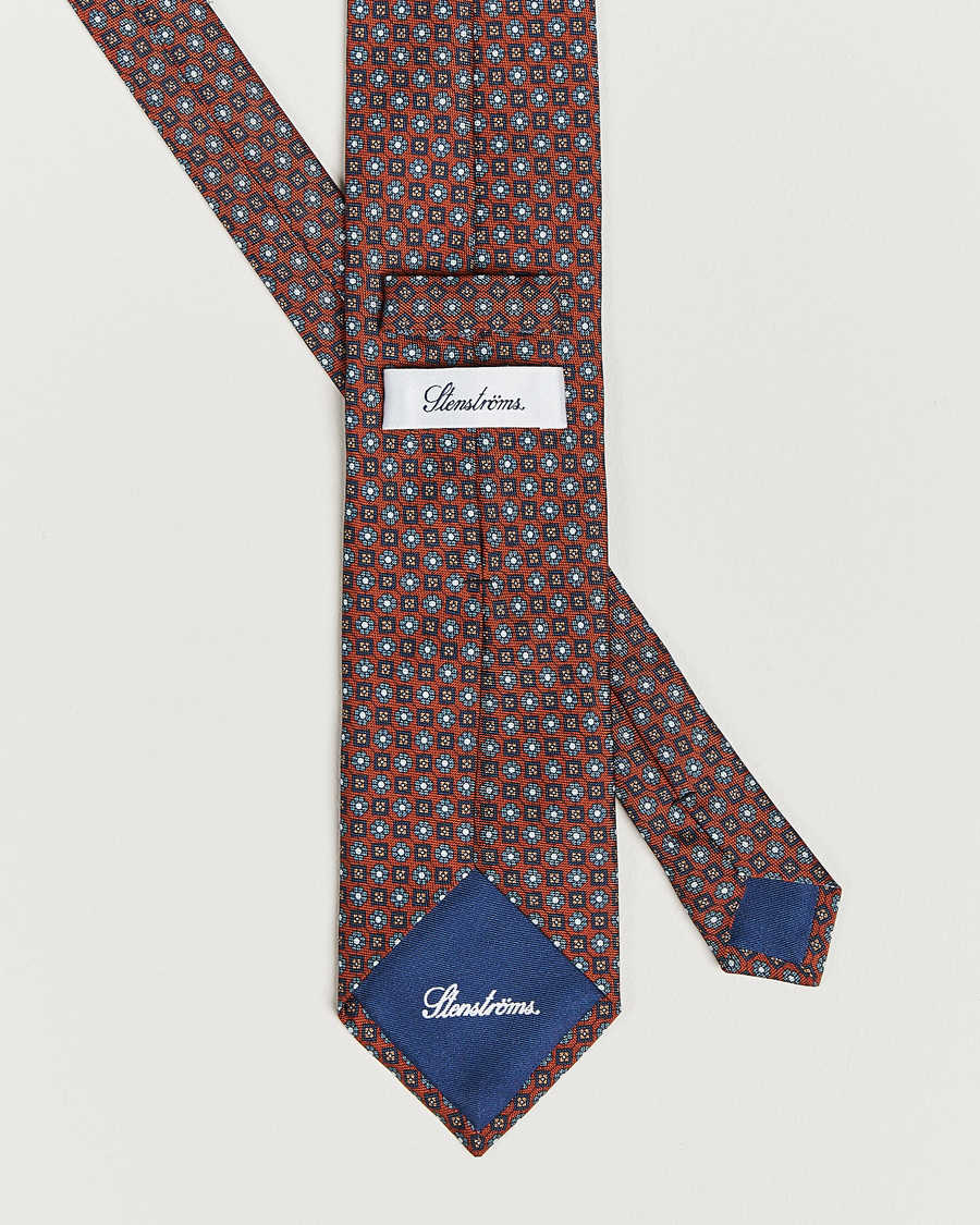 Homme | Stenströms Printed Silk Tie Red | Stenströms | Printed Silk Tie Red