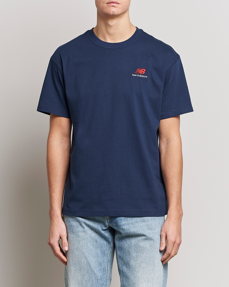 Homme | T-shirts | New Balance | Cotton T-Shirt Natural Indigo