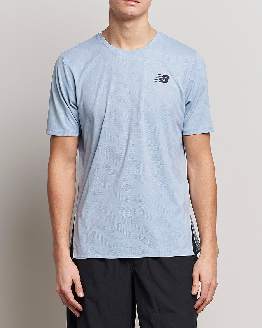 Homme | T-shirts | New Balance Running | Q Speed Jacquard T-Shirt Light Arctic Grey