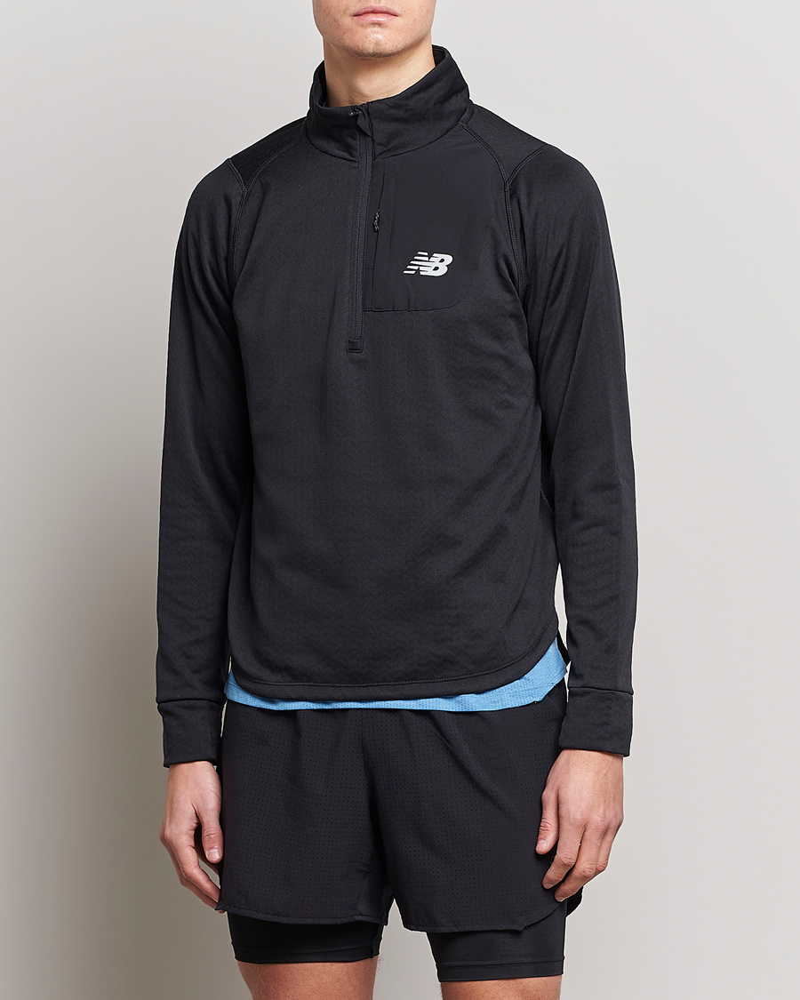 Homme | Pulls Et Tricots | New Balance Running | NB Heat Grid Half Zip Black
