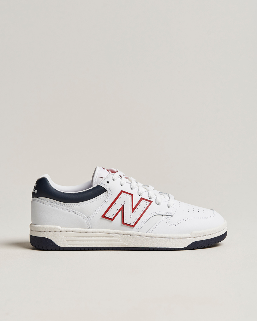 Homme | New Balance 480 Sneakers White/Navy | New Balance | 480 Sneakers White/Navy