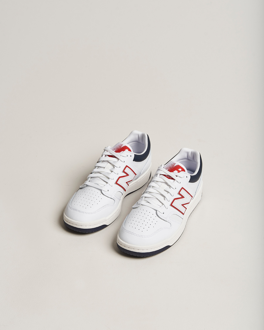 Homme | New Balance 480 Sneakers White/Navy | New Balance | 480 Sneakers White/Navy