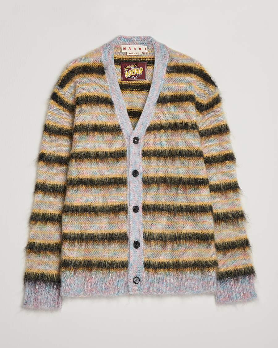 Homme | Pulls Et Tricots | Marni | Striped Mohair Cardigan Multicolor
