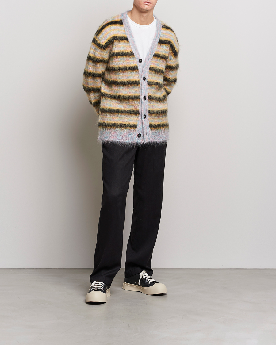 Homme | Pulls Et Tricots | Marni | Striped Mohair Cardigan Multicolor