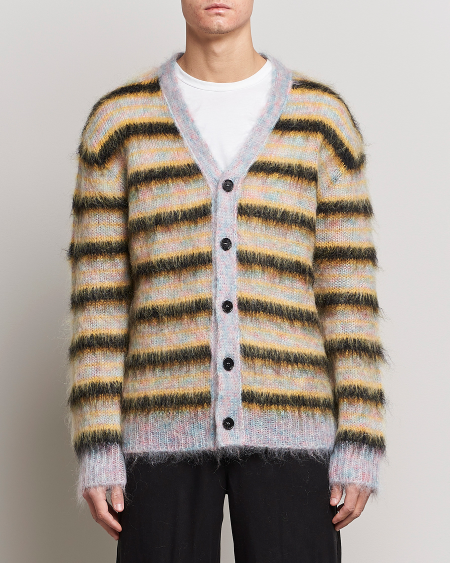 Homme | Pulls Et Tricots | Marni | Striped Mohair Cardigan Multicolor