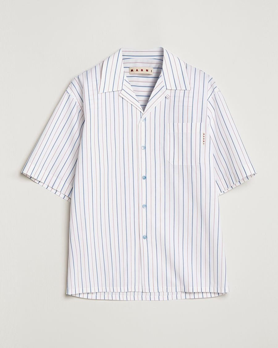 Homme | Chemises | Marni | Striped Bowling Shirt Lily White