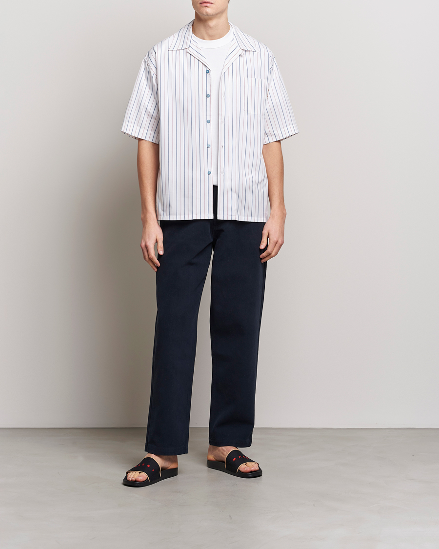 Homme | Chemises | Marni | Striped Bowling Shirt Lily White