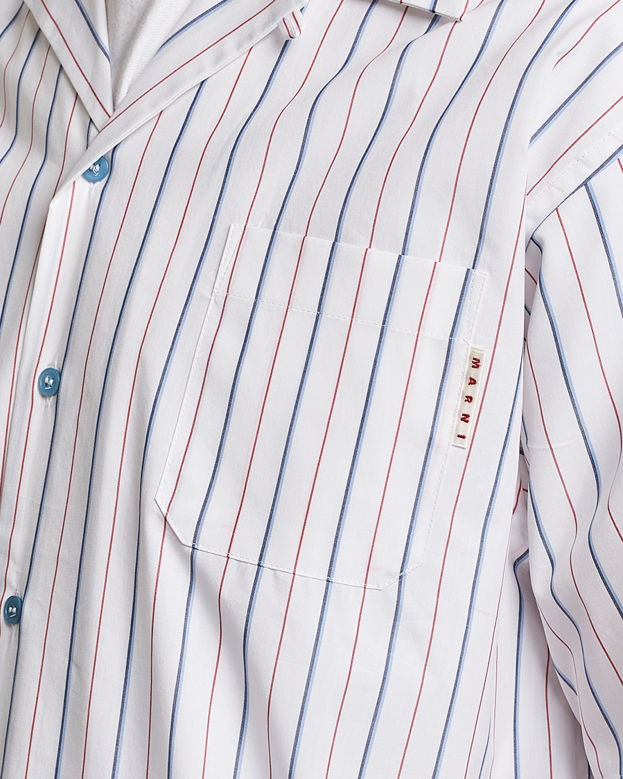 Homme | Chemises | Marni | Striped Bowling Shirt Lily White