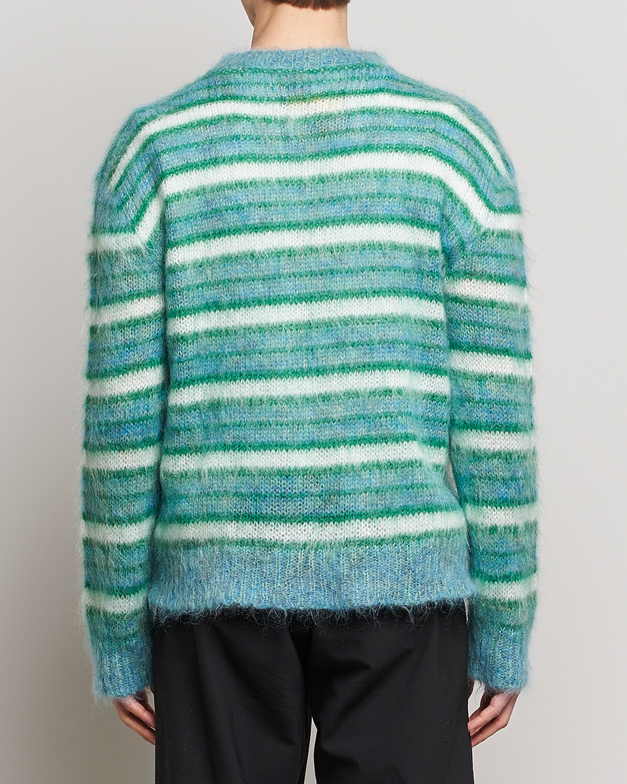 Homme | Pulls Et Tricots | Marni | Striped Mohair Sweater Turquoise