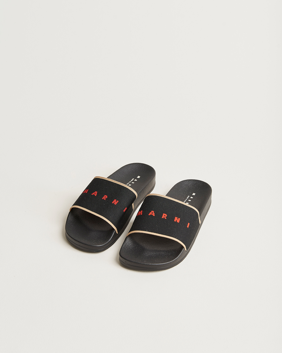 Homme | Marni Rubber Slides Black | Marni | Rubber Slides Black