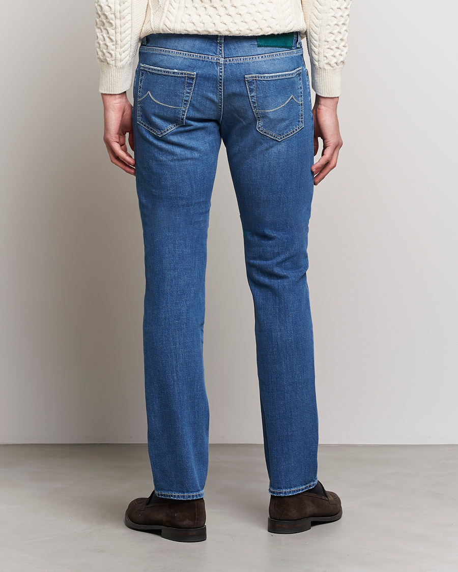 Homme | Jeans | Jacob Cohën | Nick Slim Fit Stretch Jeans Mid Light Blue