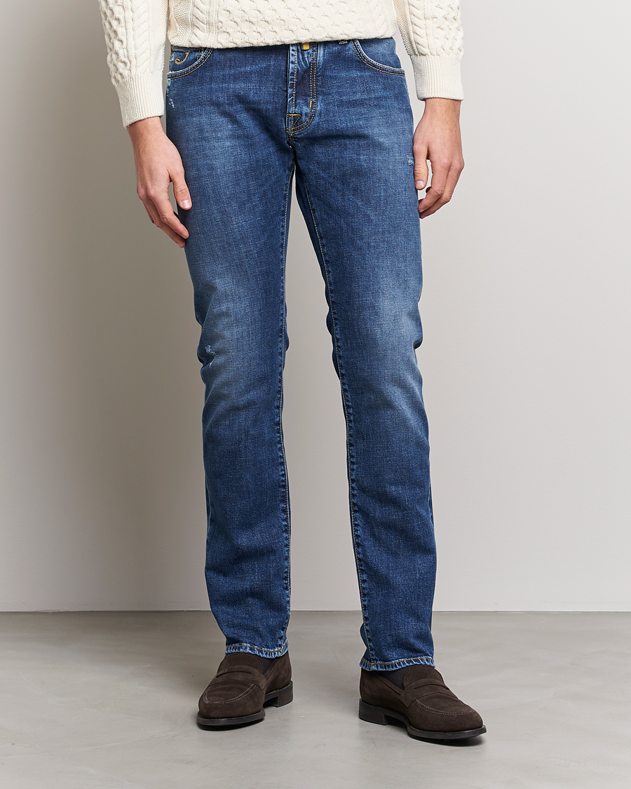 Homme | Jeans | Jacob Cohën | Nick Slim Fit Stretch Jeans Blue
