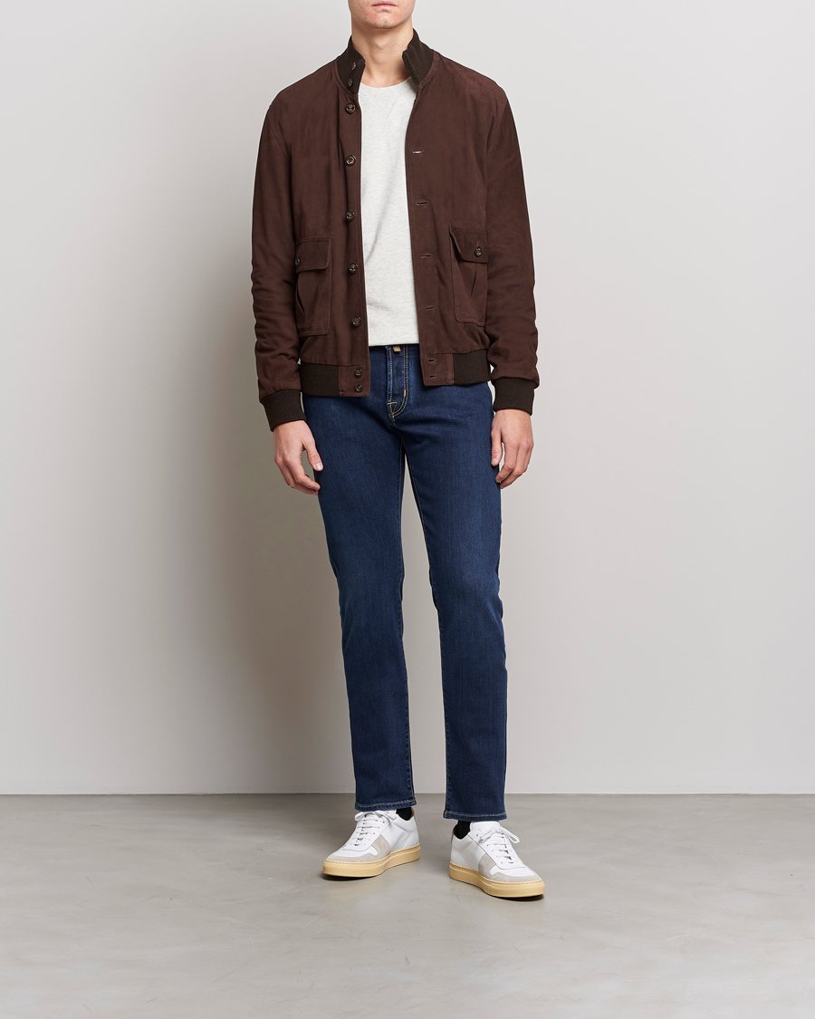 Homme | Jeans | Jacob Cohën | Nick Slim Fit Stretch Jeans Dark Blue