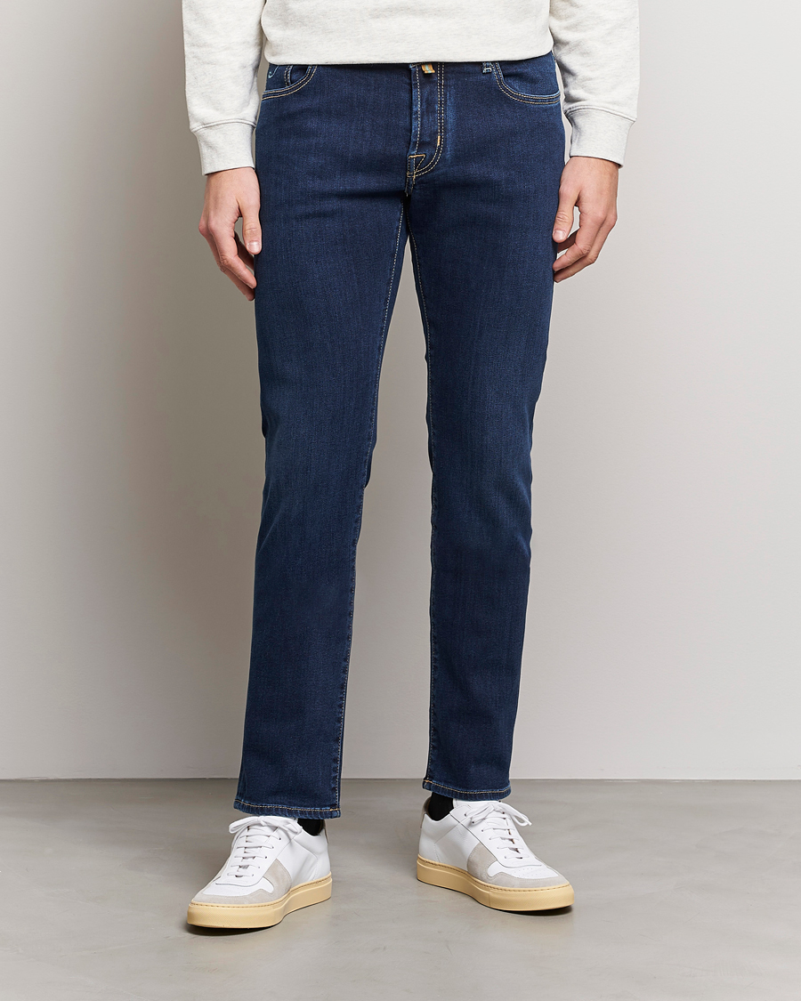 Homme | Jeans | Jacob Cohën | Nick Slim Fit Stretch Jeans Dark Blue