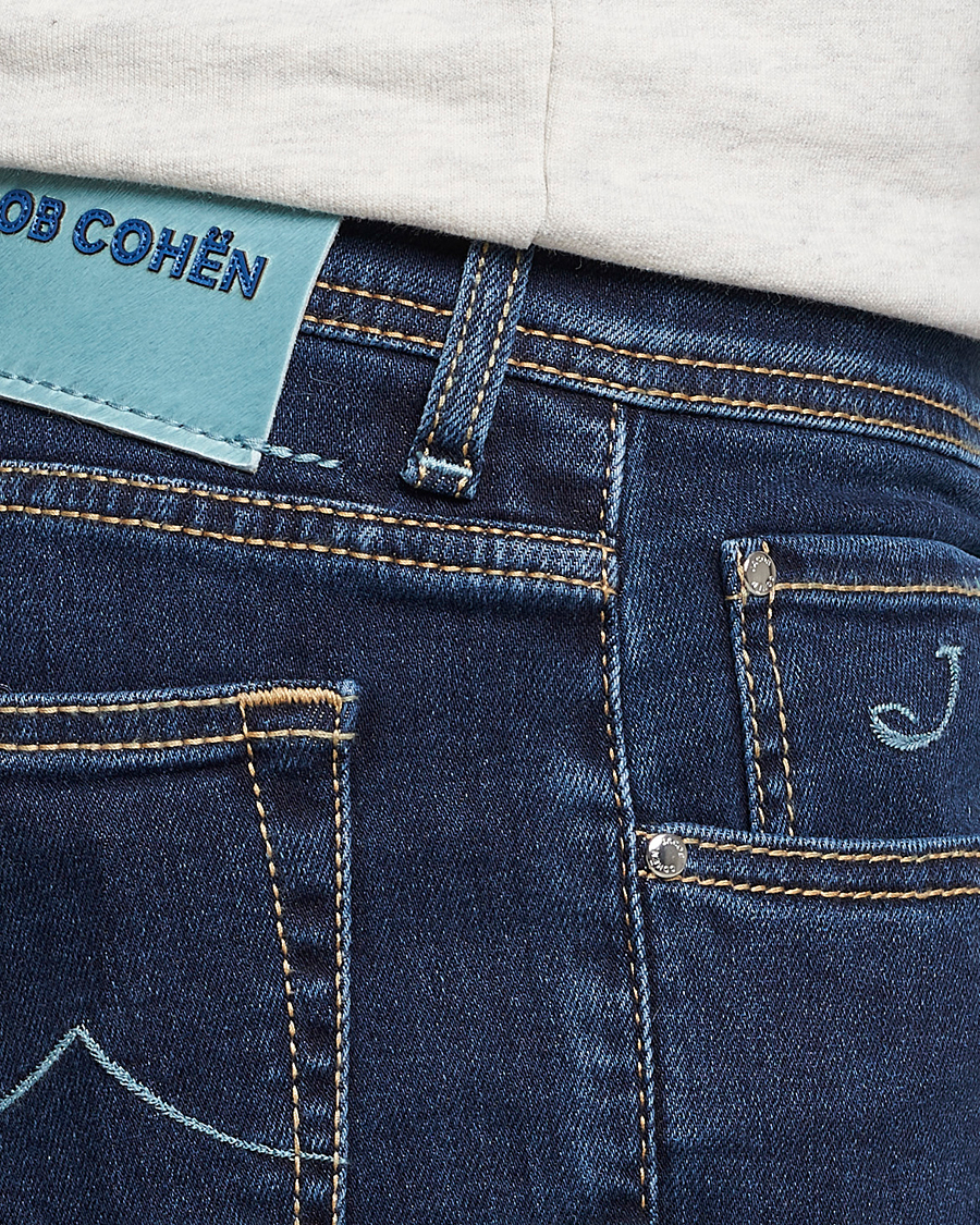 Homme | Jeans | Jacob Cohën | Nick Slim Fit Stretch Jeans Dark Blue