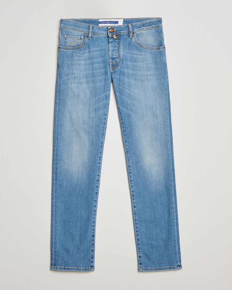 Homme | Jeans | Jacob Cohën | Nick Slim Fit Stretch Jeans Light Blue