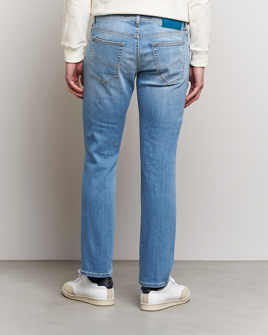 Homme | Jeans | Jacob Cohën | Nick Slim Fit Stretch Jeans Light Blue