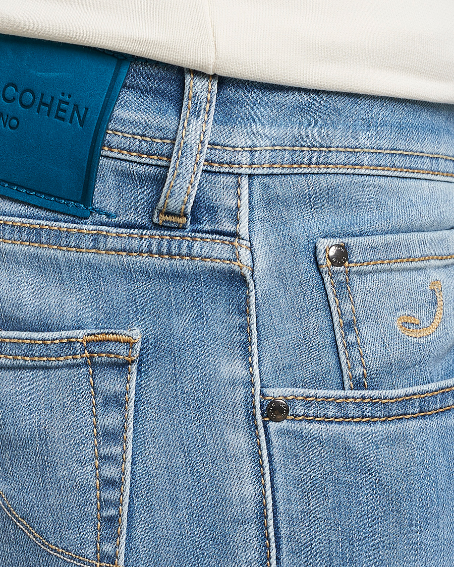Homme | Jeans | Jacob Cohën | Nick Slim Fit Stretch Jeans Light Blue