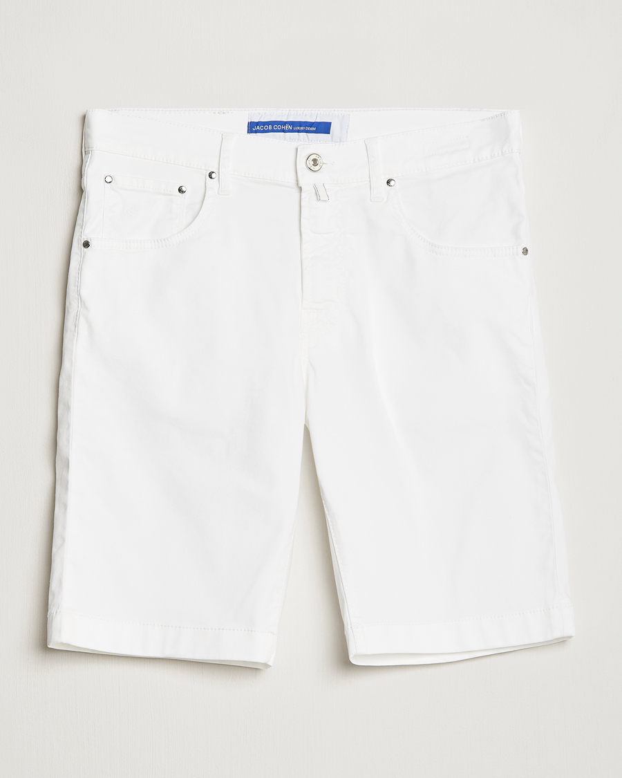 Homme | Shorts | Jacob Cohën | Nicolas Cotton Twill Shorts White