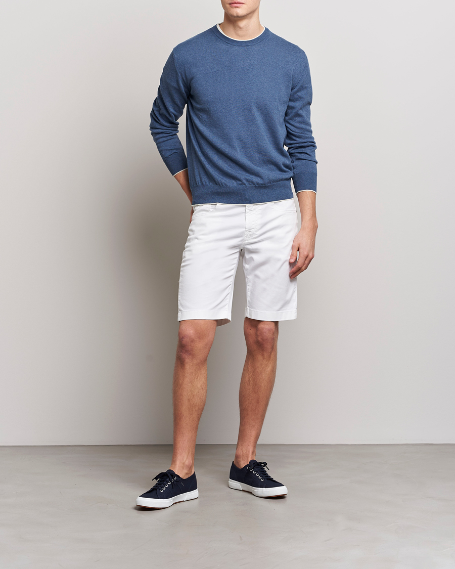 Homme | Shorts | Jacob Cohën | Nicolas Cotton Twill Shorts White