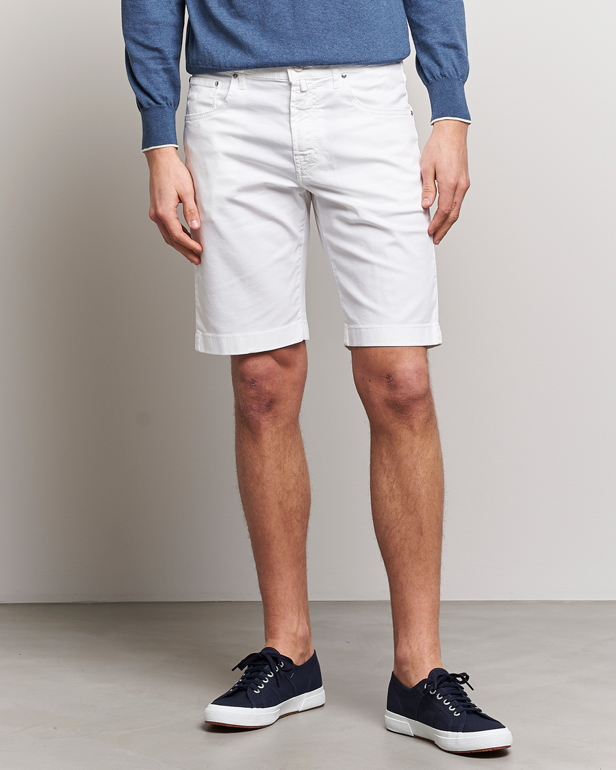 Homme | Shorts | Jacob Cohën | Nicolas Cotton Twill Shorts White