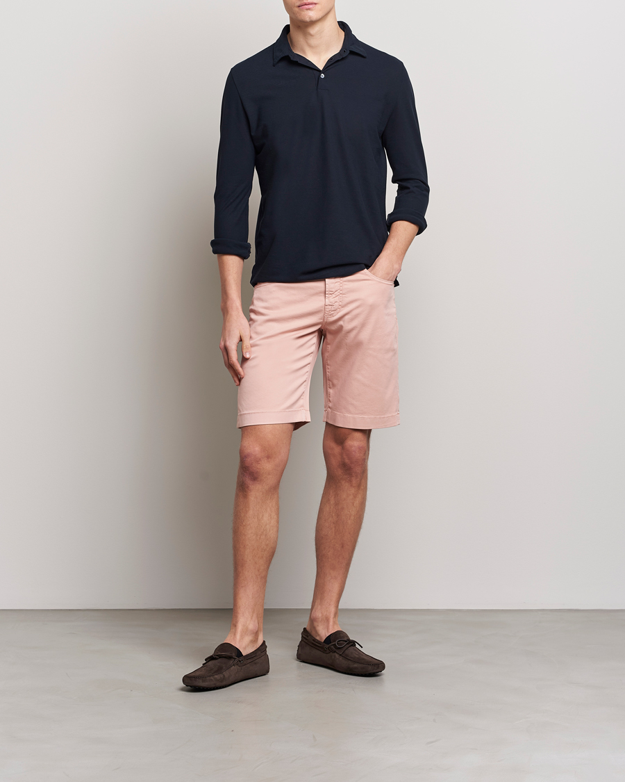 Homme | Shorts | Jacob Cohën | Nicolas Cotton Twill Shorts Pink