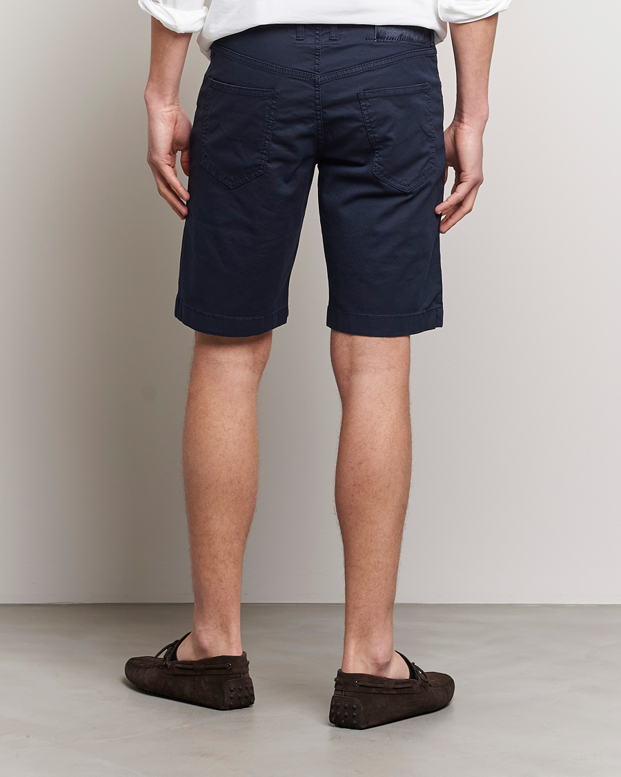 Homme | Shorts | Jacob Cohën | Nicolas Cotton Twill Shorts Navy