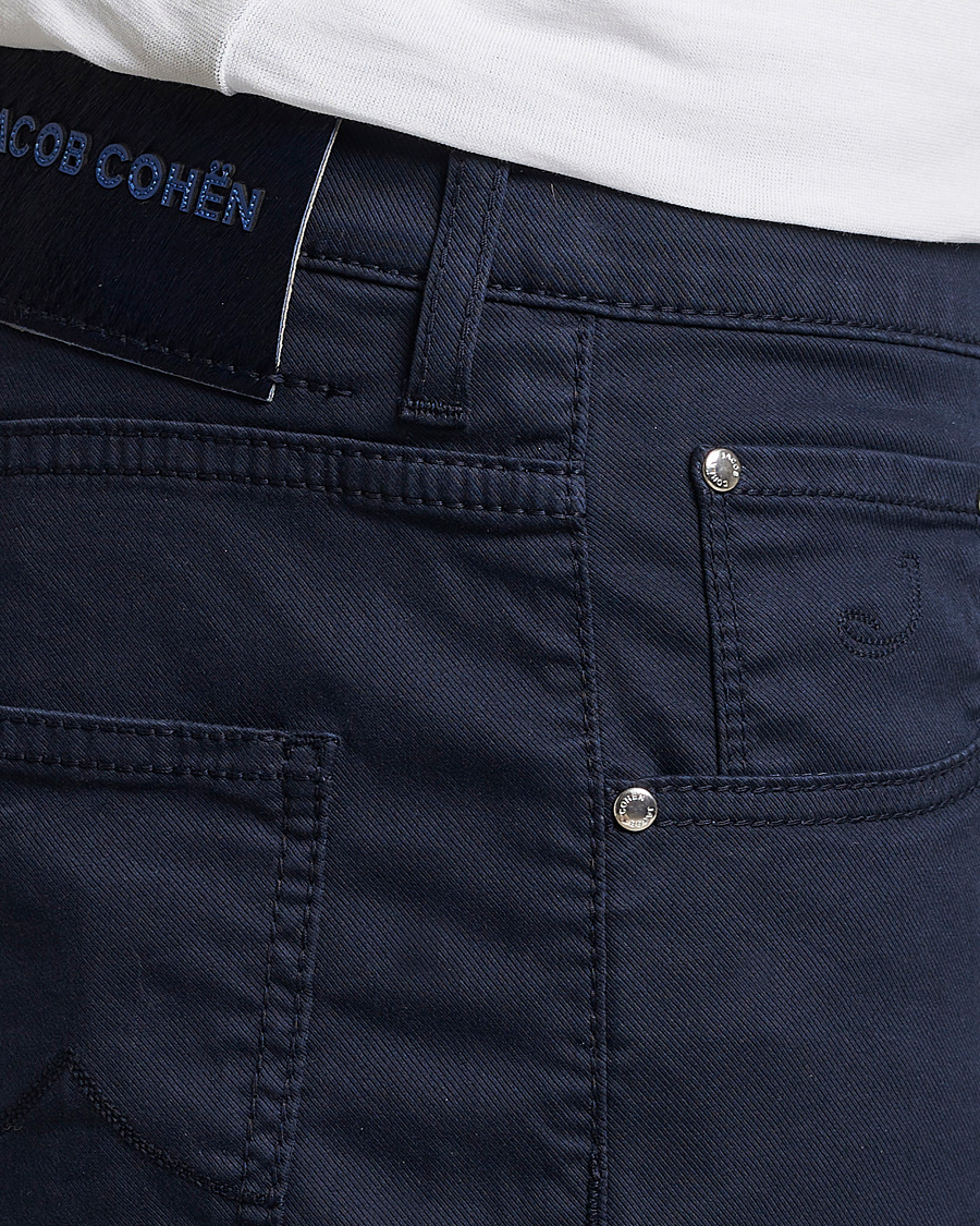 Homme | Shorts | Jacob Cohën | Nicolas Cotton Twill Shorts Navy