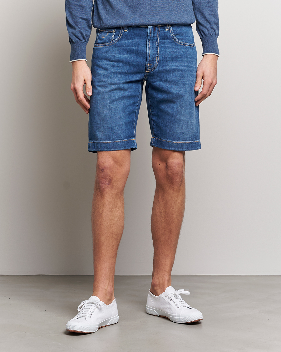 Homme | Shorts | Jacob Cohën | Nicolas Jeans Shorts Light Blue