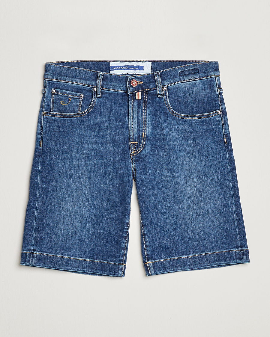 Homme | Shorts | Jacob Cohën | Nicolas Jeans Shorts Mid Blue