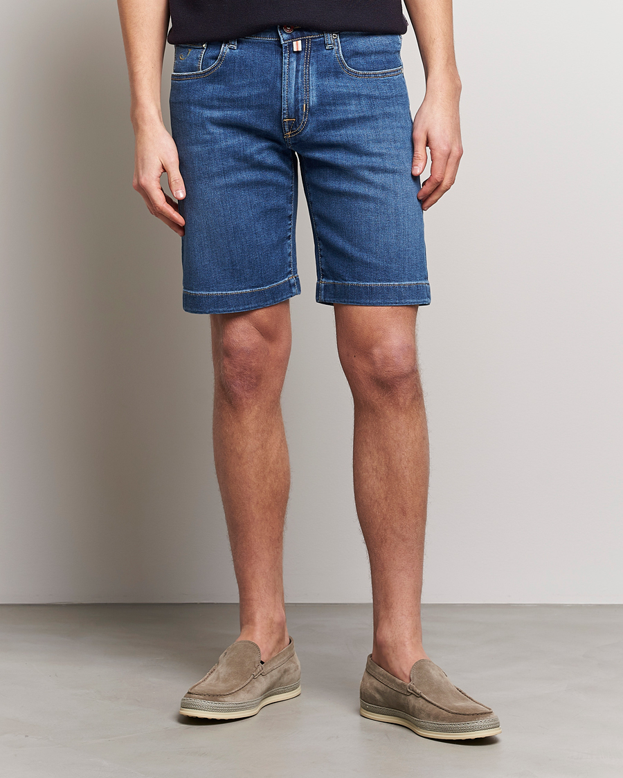 Homme | Shorts | Jacob Cohën | Nicolas Jeans Shorts Mid Blue