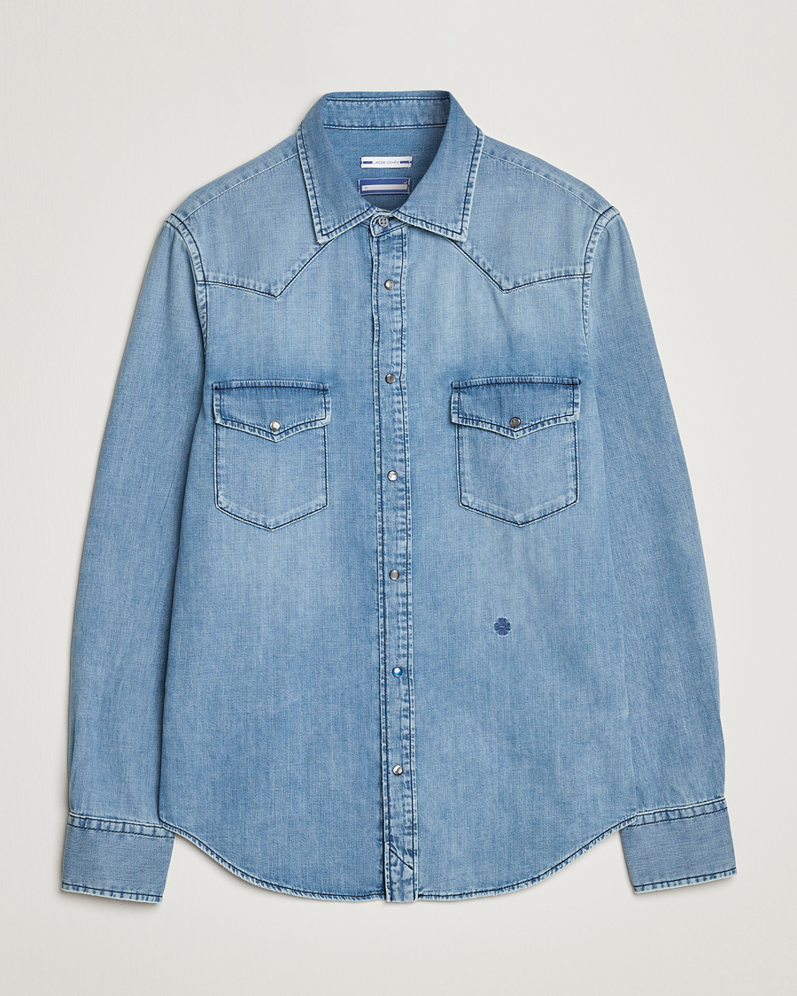 Homme | Chemises | Jacob Cohën | Western Denim Shirt Light Blue