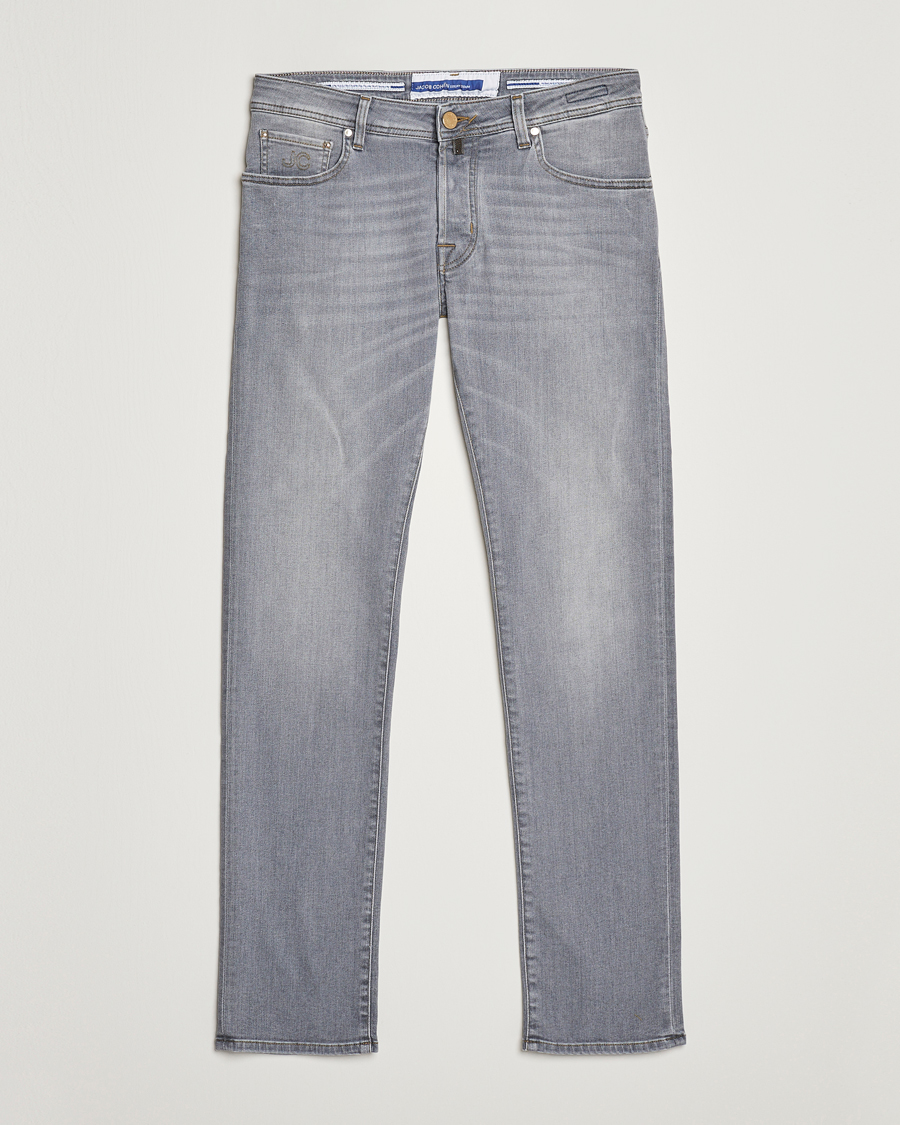 Homme | Jeans | Jacob Cohën | Nick Slim Fit Stretch Jeans Light Grey