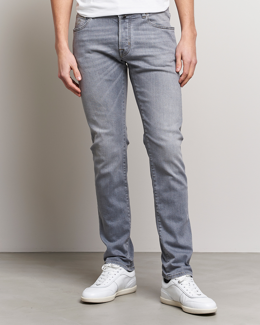 Homme | Jeans | Jacob Cohën | Nick Slim Fit Stretch Jeans Light Grey