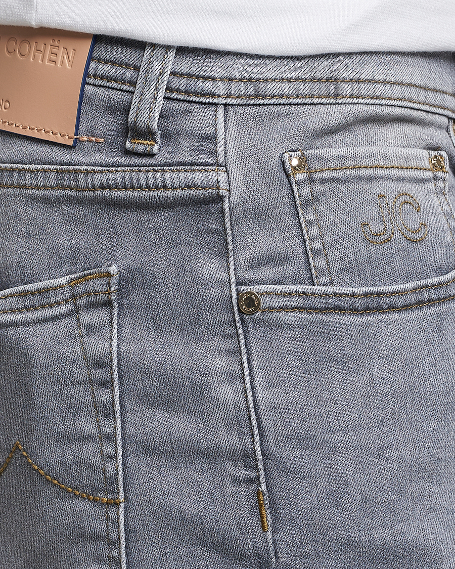 Homme | Jeans | Jacob Cohën | Nick Slim Fit Stretch Jeans Light Grey