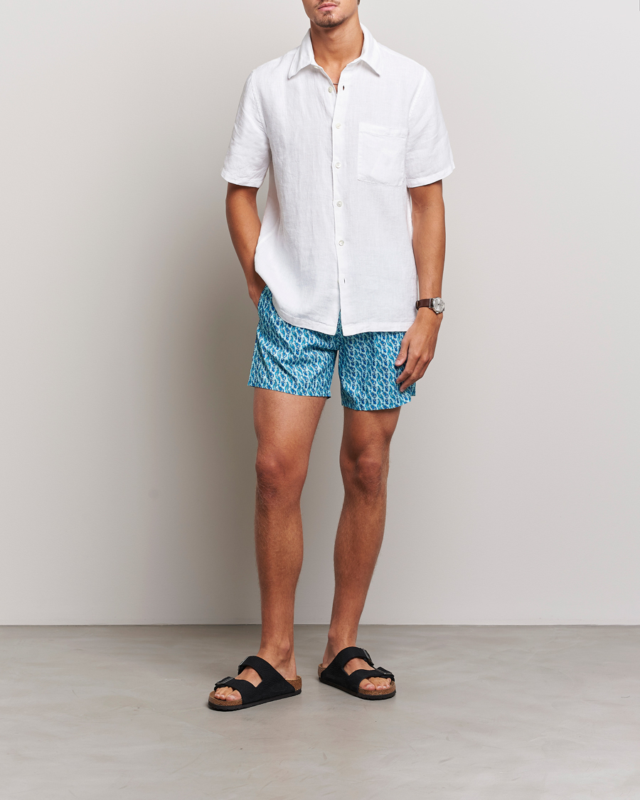 Homme | Maillots De Bain | Vilebrequin | Mahina Swimshorts Thalassa Blue