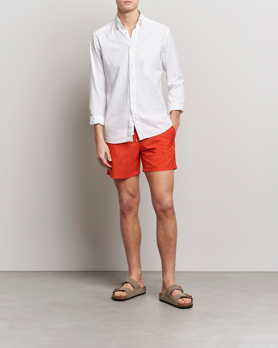 Homme | Maillots De Bain | Vilebrequin | Mahina Swimshorts Coquelicot
