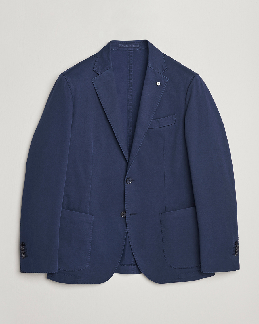 Homme | Blazers | L.B.M. 1911 | Jack Regular Fit Cotton Stretch Blazer Navy