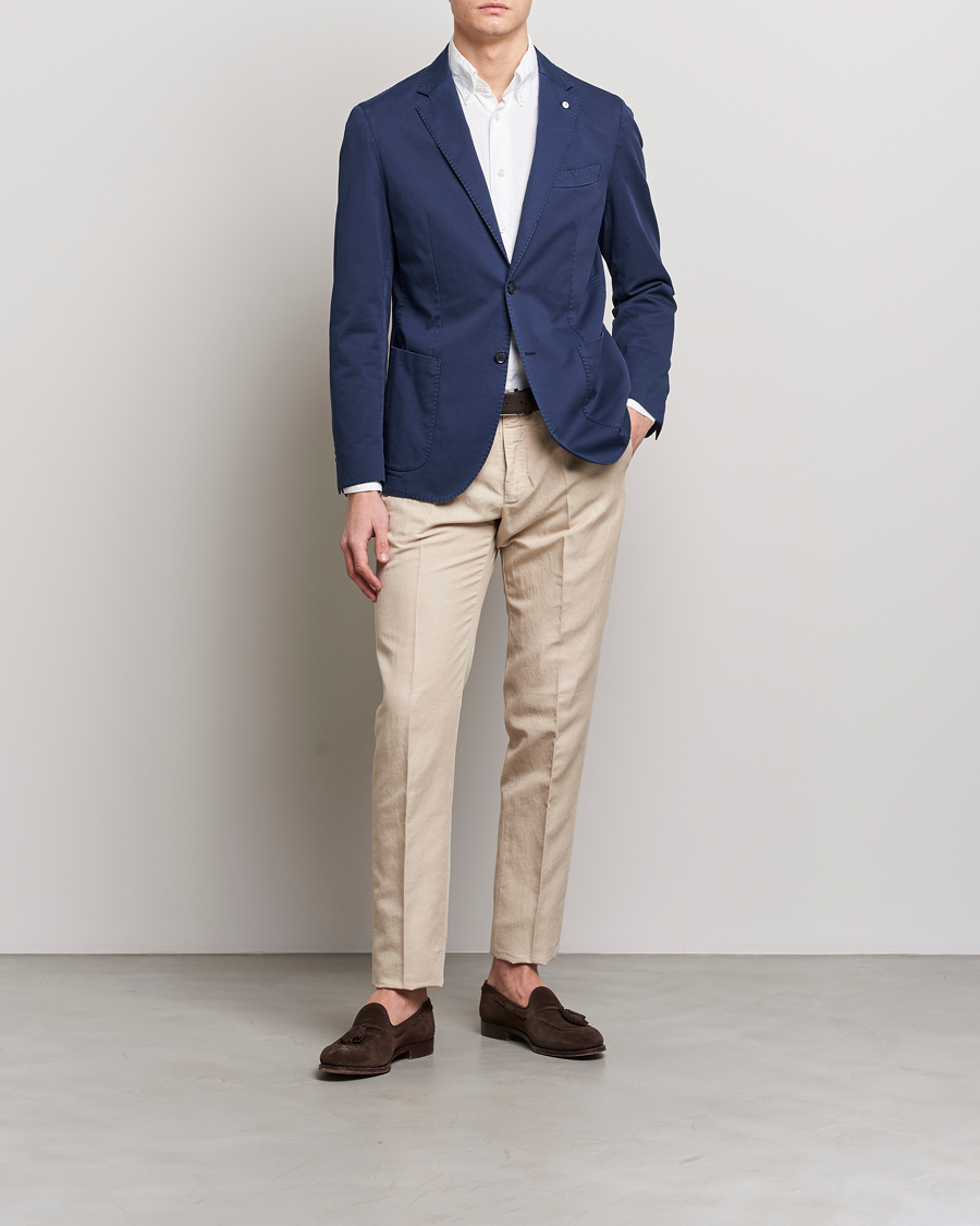 Homme | Blazers | L.B.M. 1911 | Jack Regular Fit Cotton Stretch Blazer Navy