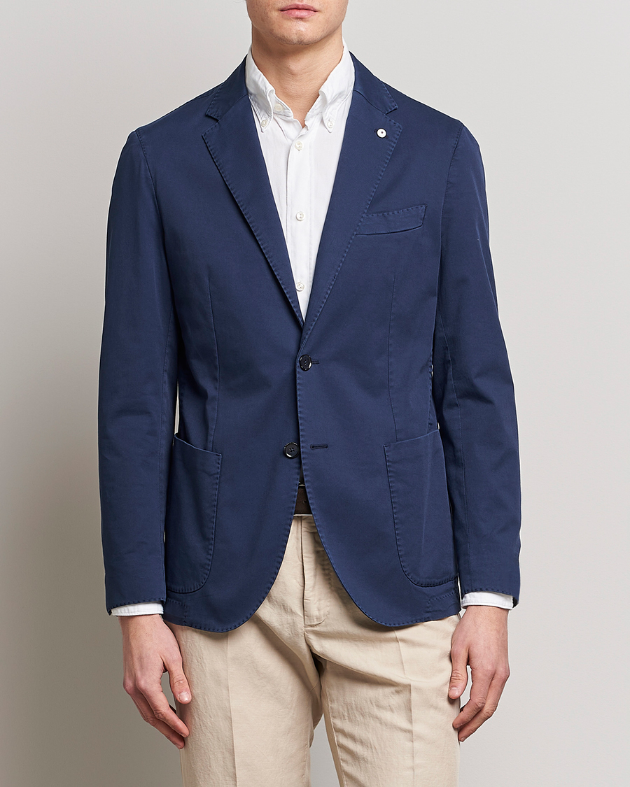 Homme | Blazers | L.B.M. 1911 | Jack Regular Fit Cotton Stretch Blazer Navy